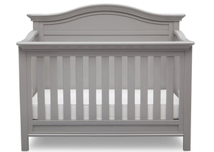 Serta Grey (026) Bethpage 4-in-1 Crib, Front View with Crib Conversion a3a 5-Bethpage 4-in-1 Crib
