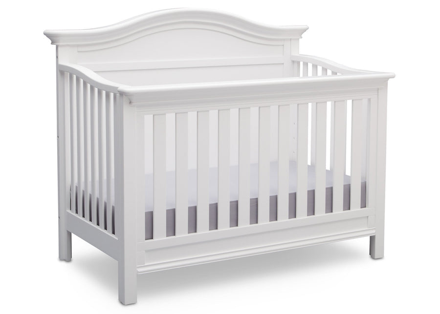 Serta Bianca White (130) Bethpage 4-in-1 Crib, Side View with Crib Conversion b4b 10-Bethpage 4-in-1 Crib