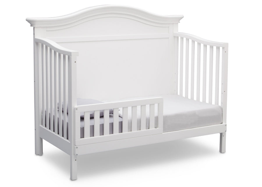 Serta Bianca White (130) Bethpage 4-in-1 Crib, Side View with Toddler Bed Conversion b5b 12-Bethpage 4-in-1 Crib
