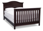 Serta Dark Chocolate (207) Bethpage 4-in-1 Crib, Side View with Full Size Bed c7c 21-Bethpage 4-in-1 Crib