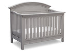 Serta Grey (026) Adelaide 4-in-1 Crib, Side View with Crib Conversion a4a 1-Adelaide 4-in-1 Crib
