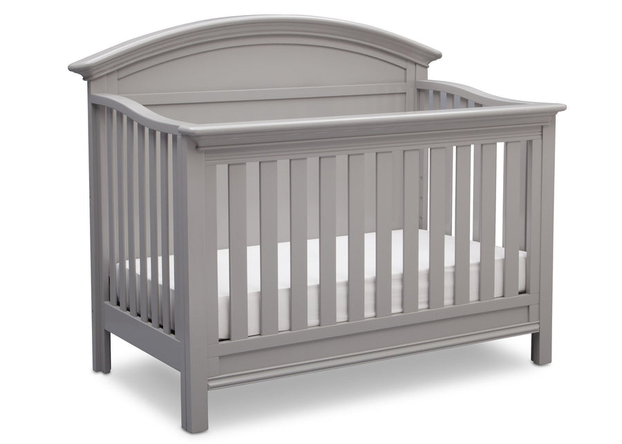 Serta Grey (026) Adelaide 4-in-1 Crib, Side View with Crib Conversion a4a 1-Adelaide 4-in-1 Crib