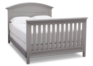 Serta Grey (026) Adelaide 4-in-1 Crib, Side View with Full Size Platform Bed Kit (for 4-in-1 Cribs) 700850 and Footboard a7a 7-Adelaide 4-in-1 Crib