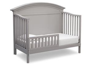 Serta Grey (026) Adelaide 4-in-1 Crib, Side View with Toddler Bed Conversion a5a 5-Adelaide 4-in-1 Crib