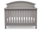 Serta Grey (026) Adelaide 4-in-1 Crib, Front View with Crib Conversion a3a 2-Adelaide 4-in-1 Crib