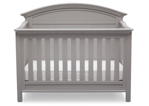 Serta Grey (026) Adelaide 4-in-1 Crib, Front View with Crib Conversion a3a 4-Adelaide 4-in-1 Crib