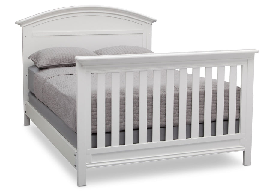 Serta Bianca (130) Adelaide 4-in-1 Crib, Side View with Full Size Platform Bed Kit (for 4-in-1 Cribs) 700850 and Footboard b7b 11-Adelaide 4-in-1 Crib