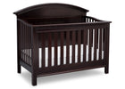Serta Dark Chocolate (207) Adelaide 4-in-1 Crib, Side View with Crib Conversion c4c 13-Adelaide 4-in-1 Crib