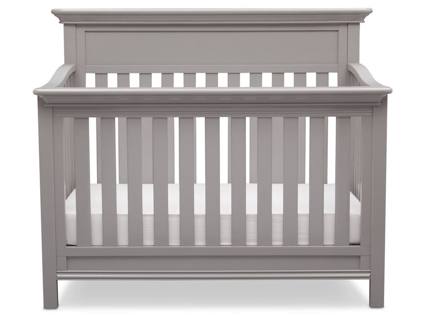Serta Grey (026) Fernwood 4-in-1 Crib, Front View with Crib Conversion b3b 8-Fernwood 4-in-1 Crib