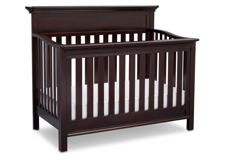 Serta Dark Chocolate (207) Fernwood 4-in-1 Crib, Side View with Crib Conversion c4c 13-Fernwood 4-in-1 Crib