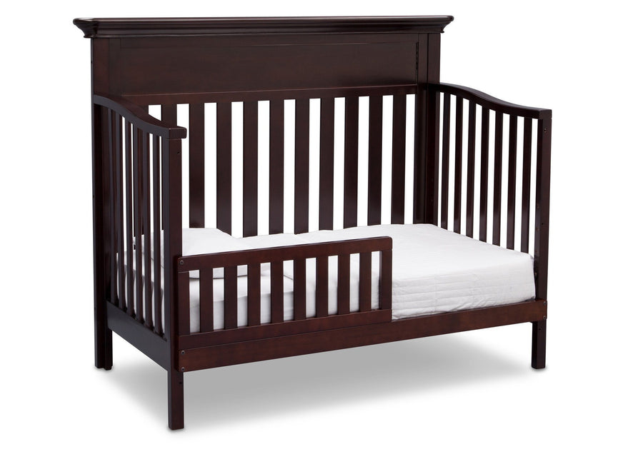 Serta Dark Chocolate (207) Fernwood 4-in-1 Crib, Side View with Crib Conversion c5c 15-Fernwood 4-in-1 Crib