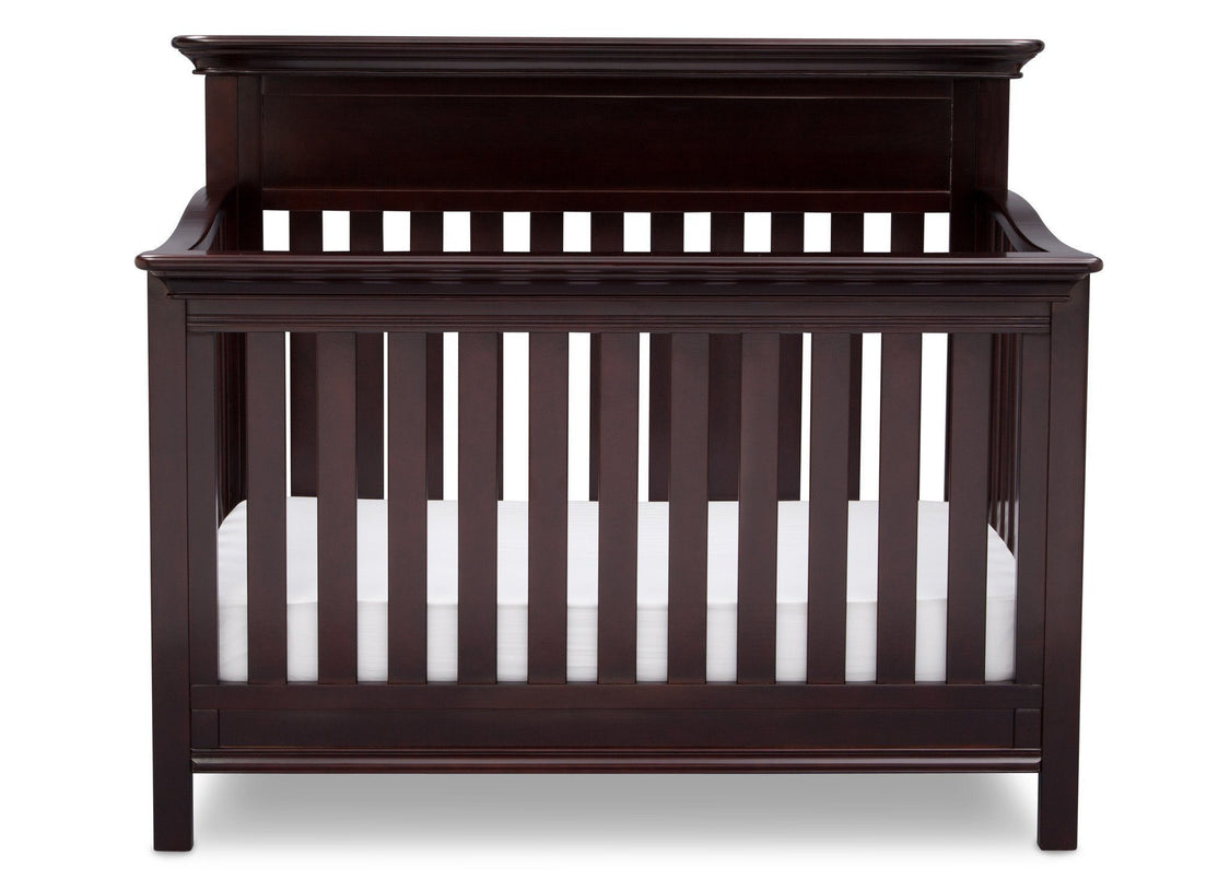 Serta Dark Chocolate (207) Fernwood 4-in-1 Crib, Front View with Crib Conversion c3c