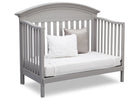 Serta Grey (026) Aberdeen 4-in-1 Crib, Side View with Day Bed Conversion a6a 7-Aberdeen 4-in-1 Crib