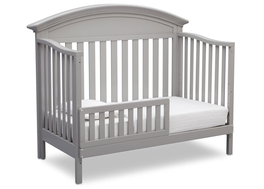 Serta Grey (026) Aberdeen 4-in-1 Crib, Side View with Toddler Bed Conversion a5a 6-Aberdeen 4-in-1 Crib