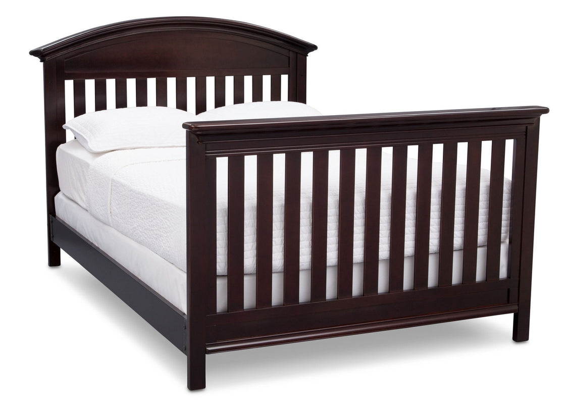Serta Dark Chocolate (207) Aberdeen 4-in-1 Crib with Full Size Platform Bed Kit (for 4-in-1 Cribs) 700850 with Footboard c7c