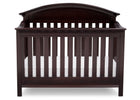 Serta Dark Chocolate (207) Aberdeen 4-in-1 Crib, Front View with Crib Conversion c3c 15-Aberdeen 4-in-1 Crib