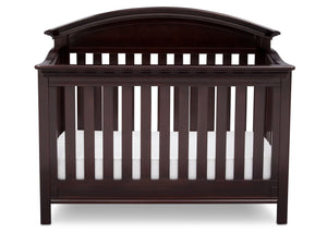 Serta Dark Chocolate (207) Aberdeen 4-in-1 Crib, Front View with Crib Conversion c3c 17-Aberdeen 4-in-1 Crib