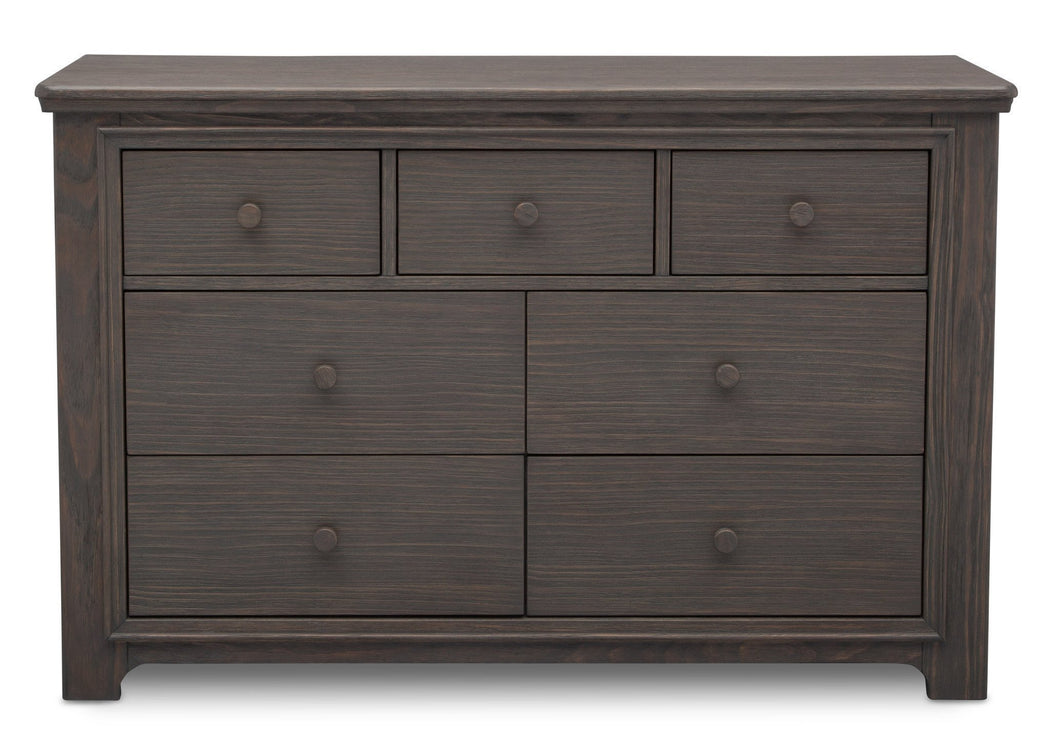 Serta Rustic Grey (084) Langley 7 Drawer Dresser, Front View a1a