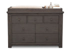 Serta Rustic Grey (084) Langley 7 Drawer Dresser, Front View with Props a3a 2-Langley 7 Drawer Dresser
