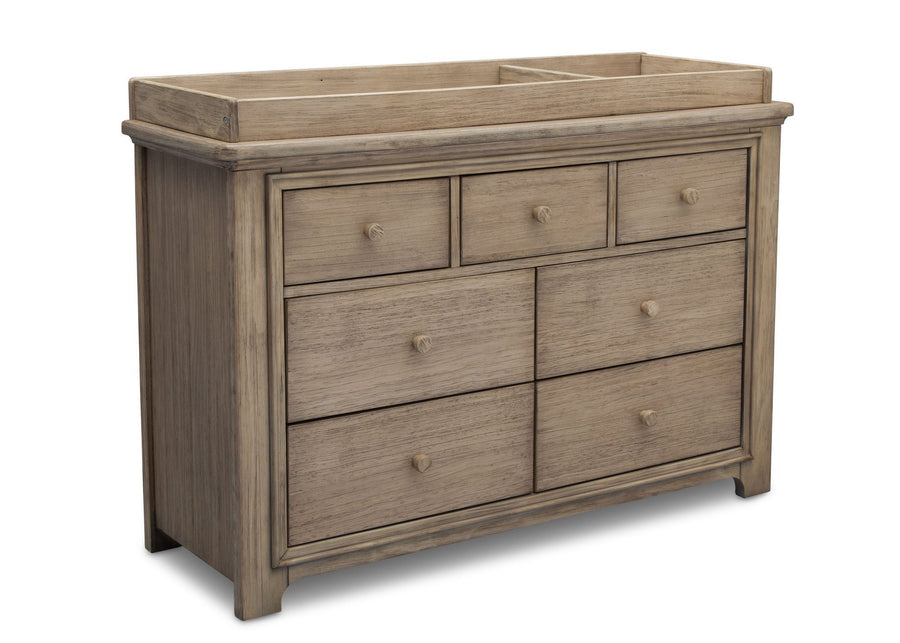 Serta Rustic Driftwood (112) Langley 7 Drawer Dresser, Right View b4b 6-Langley 7 Drawer Dresser