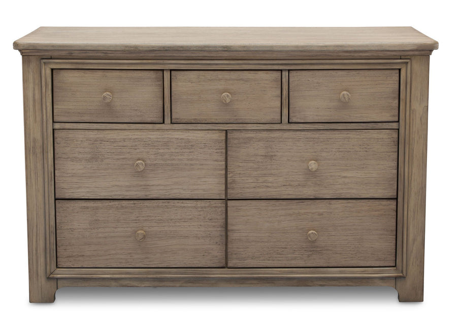 Serta Rustic Driftwood (112) Langley 7 Drawer Dresser, Front View b1b 4-Langley 7 Drawer Dresser