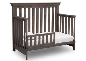 Serta Rustic Grey (084) Langley 4-in-1 Crib Right View Toddler Bed Conversion a3a 4-Langley 4-in-1 Crib