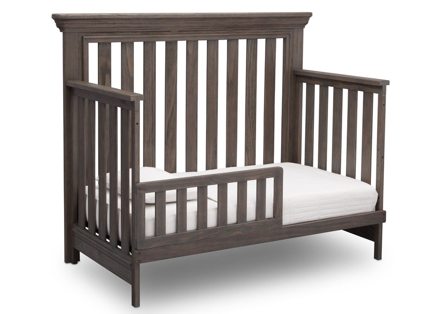 Serta Rustic Grey (084) Langley 4-in-1 Crib Right View Toddler Bed Conversion a3a 7-Langley 4-in-1 Crib