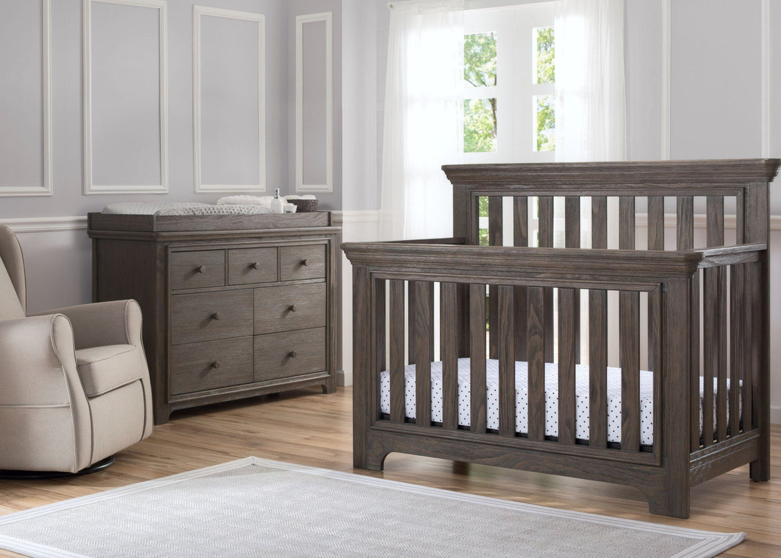 Serta Rustic Grey (084) Langley 4-in-1 Crib Right View a3a