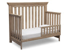 Serta Rustic Driftwood (112) Langley 4-in-1 Crib Right View Toddler Bed Conversion b3b 2-Langley 4-in-1 Crib