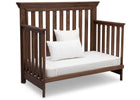 Serta Rustic Oak (229) Langley 4-in-1 Crib Right View Day Bed Conversion c4c 13-Langley 4-in-1 Crib