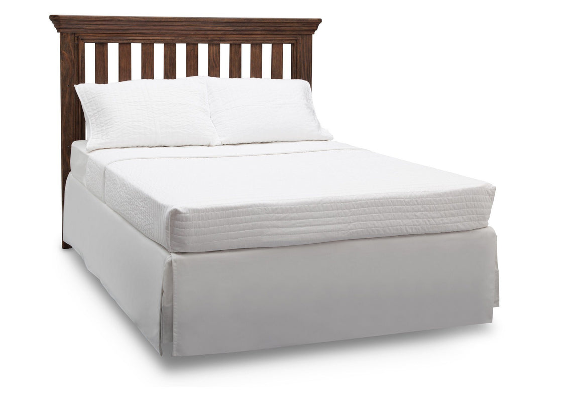 Serta Rustic Oak (229) Langley 4-in-1 Crib Right View Full Bed c5c