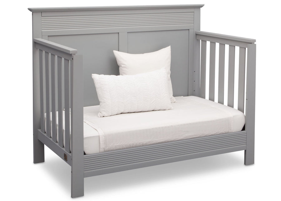 Serta Grey (026) Fall River 4-in-1 Convertible Crib, Right Daybed View a4a 4-Fall River 4-in-1 Convertible Crib