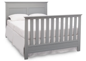 Serta Grey (026) Fall River 4-in-1 Convertible Crib, Right Bed View with Footboard a6a 7-Fall River 4-in-1 Convertible Crib