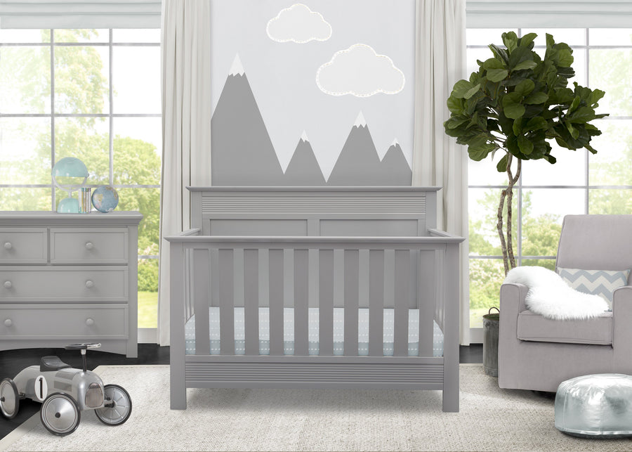 Grey (026) 1-Fall River 4-in-1 Convertible Crib