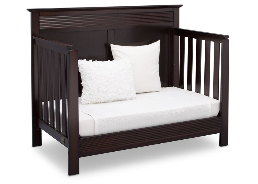 Serta Dark Chocolate (207) Fall River 4-in-1 Convertible Crib, Right Daybed View c4c 15-Fall River 4-in-1 Convertible Crib