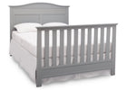 Serta Grey (026) Barrett 4-in-1 Convertible Crib, Right Full Bed View with Footboard a6a 5-Barrett 4-in-1 Convertible Crib