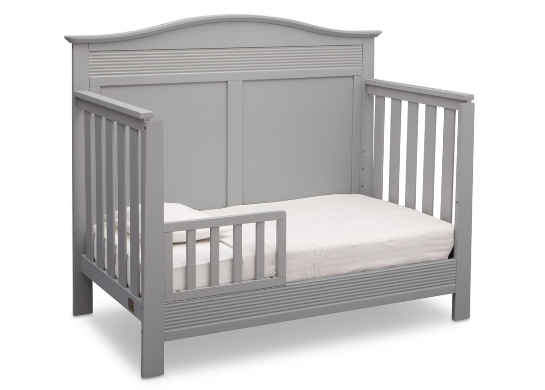Serta Grey (026) Barrett 4-in-1 Convertible Crib, Right Toddler Bed View a3a