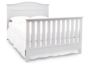 Serta Bianca White (130) Barrett 4-in-1 Convertible Crib, Right Full Bed View with Footboard b6b 14-Barrett 4-in-1 Convertible Crib