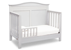 Serta Bianca White (130) Barrett 4-in-1 Convertible Crib, Right Toddler Bed View b3b 12-Barrett 4-in-1 Convertible Crib