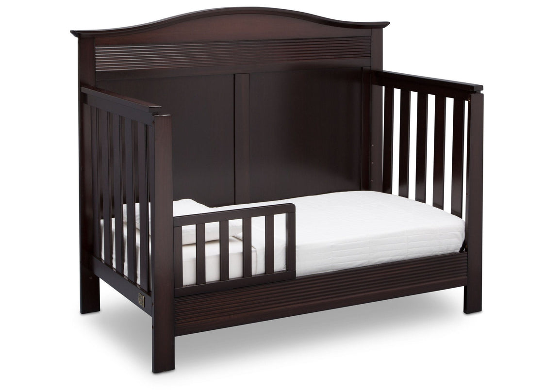 Serta Dark Chocolate (207) Barrett 4-in-1 Convertible Crib, Right Toddler Bed View c3c