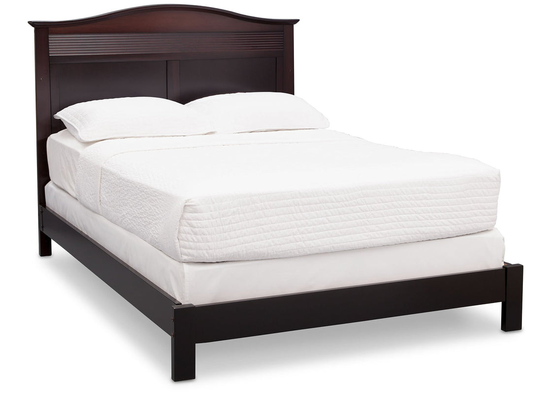 Serta Dark Chocolate (207) Barrett 4-in-1 Convertible Crib, Right Full Bed View c5c