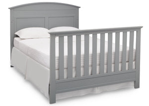 Serta Grey (026) Ashland 4-in-1 Convertible Crib, Right Full Bed View with Footboard a6a 7-Ashland 4-in-1 Convertible Crib