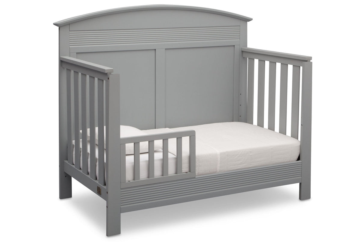 Serta Grey (026) Ashland 4-in-1 Convertible Crib, Right Toddler Bed View a3a