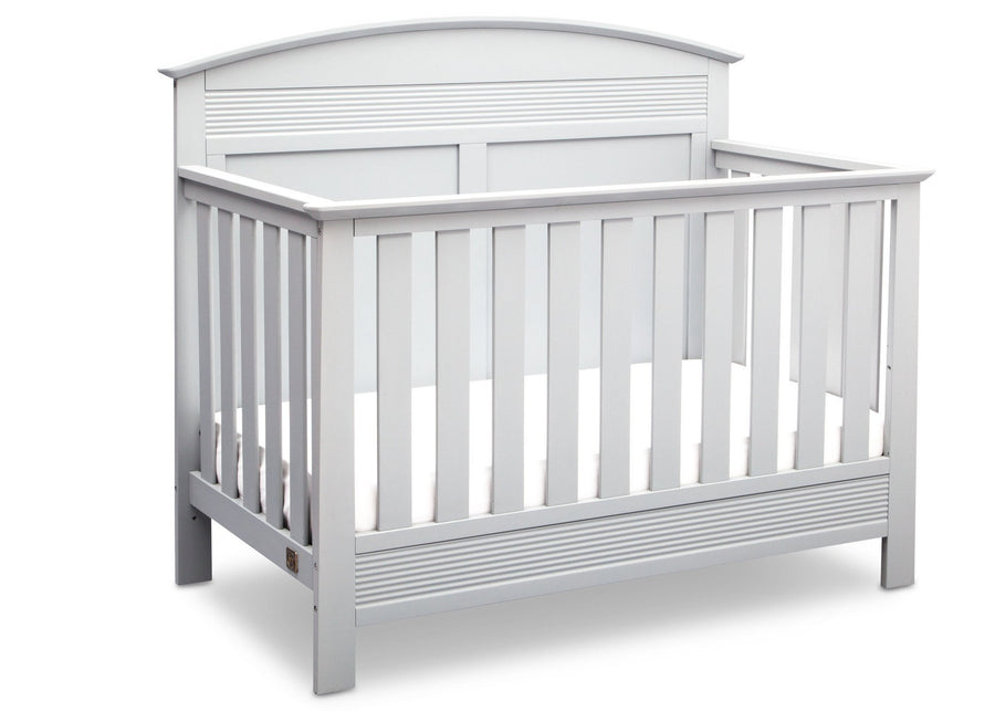 Serta Bianca White (130) Ashland 4-in-1 Convertible Crib, Right Crib View b2b 8-Ashland 4-in-1 Convertible Crib
