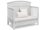 Serta Bianca White (130) Ashland 4-in-1 Convertible Crib, Right Day Bed View b4b 10-Ashland 4-in-1 Convertible Crib
