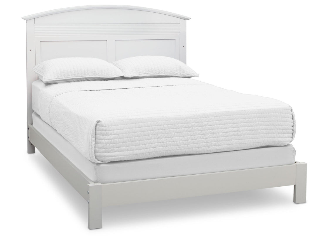 Serta Bianca White (130) Ashland 4-in-1 Convertible Crib, Right Full Bed View b5b