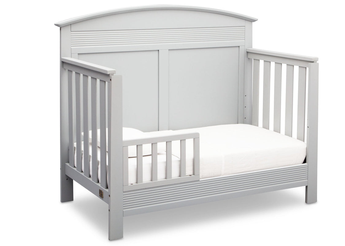 Serta Bianca White (130) Ashland 4-in-1 Convertible Crib, Right Toddler Bed View b3b