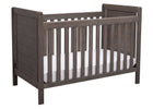 Delta Children Rustic Grey (084) Cali 4-in-1 Crib, angled view, a3a 3-Cali 4-in-1 Crib