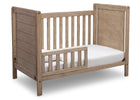 Delta Children Rustic Driftwood (112), Cali 4-in-1 Crib, angled conversion to toddler bed, b4b 10-Cali 4-in-1 Crib