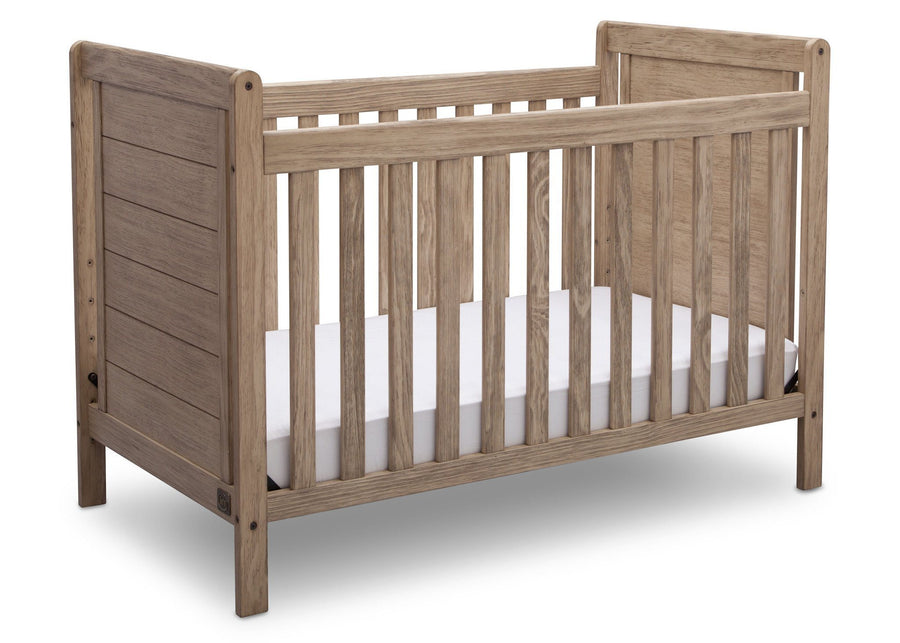 Delta Children Rustic Driftwood (112), Cali 4-in-1 Crib, angled view, b3b 9-Cali 4-in-1 Crib